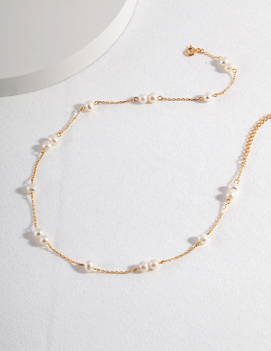 Lilyvot Jewelry Alice Dainty Freshwater Pearl Choker Necklace_0