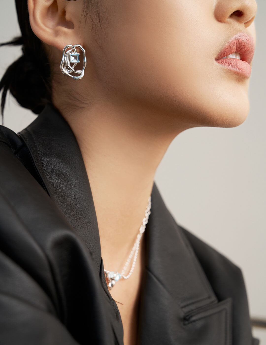 Lilyvot Jewelry Aria Bule Topaz Statement Earrings_2