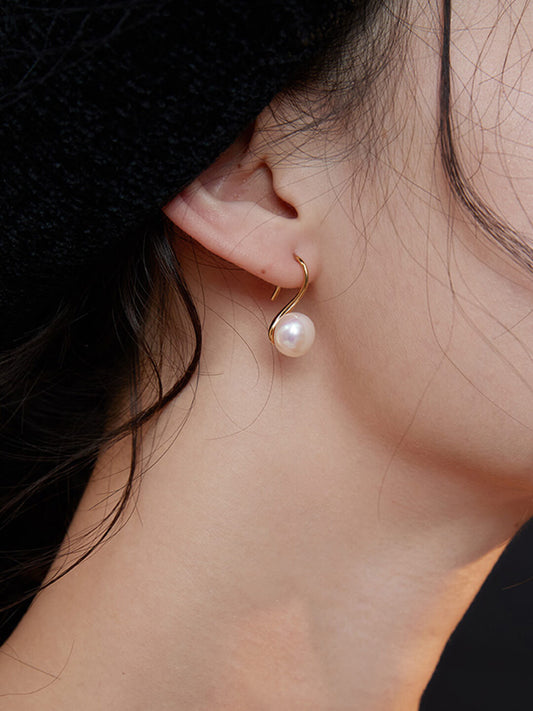 Lilyvot Jewelry Arlene Classic High-heeled Pearl Dangle Earrings_1