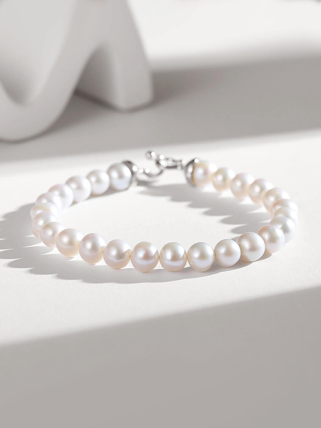 Lilyvot Jewelry Arlene Classic Style Natural Pearl Bracelet_0