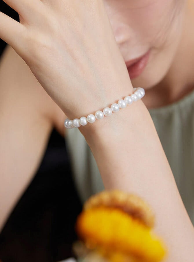 Lilyvot Jewelry Arlene Classic Style Natural Pearl Bracelet_3