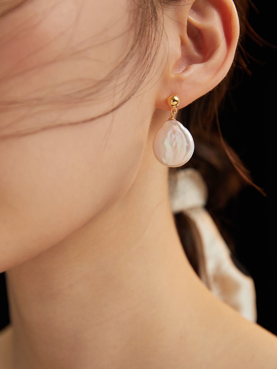 Lilyvot Jewelry Camila Baroque Pearl Chunky Irregular Drop Earrings_2