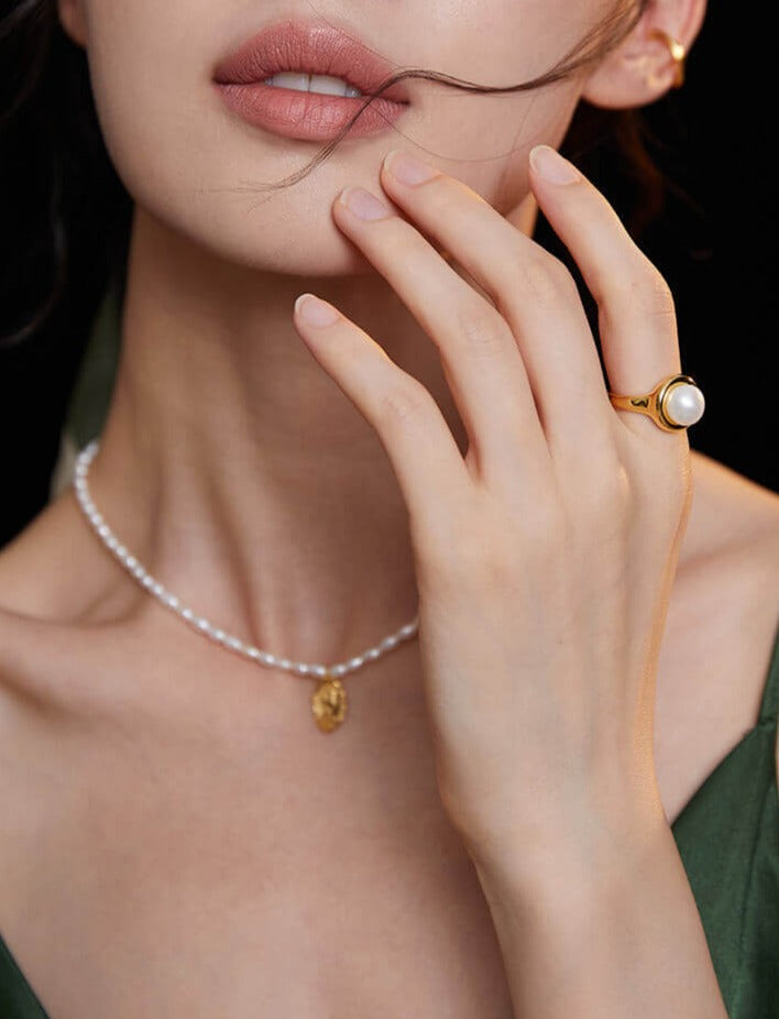 Lilyvot Jewelry Elena Classic Pearl Open Ring_2