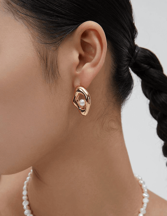 Lilyvot Jewelry Jane Minimalist Geometric Irregular Earrings_1