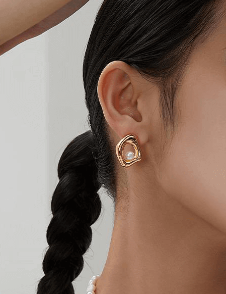 Lilyvot Jewelry Jane Minimalist Geometric Irregular Earrings_2