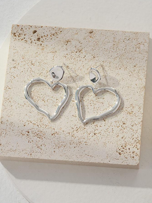 Lilyvot Jewelry Julia Heart Shaped Pendant Drop Earrings_0