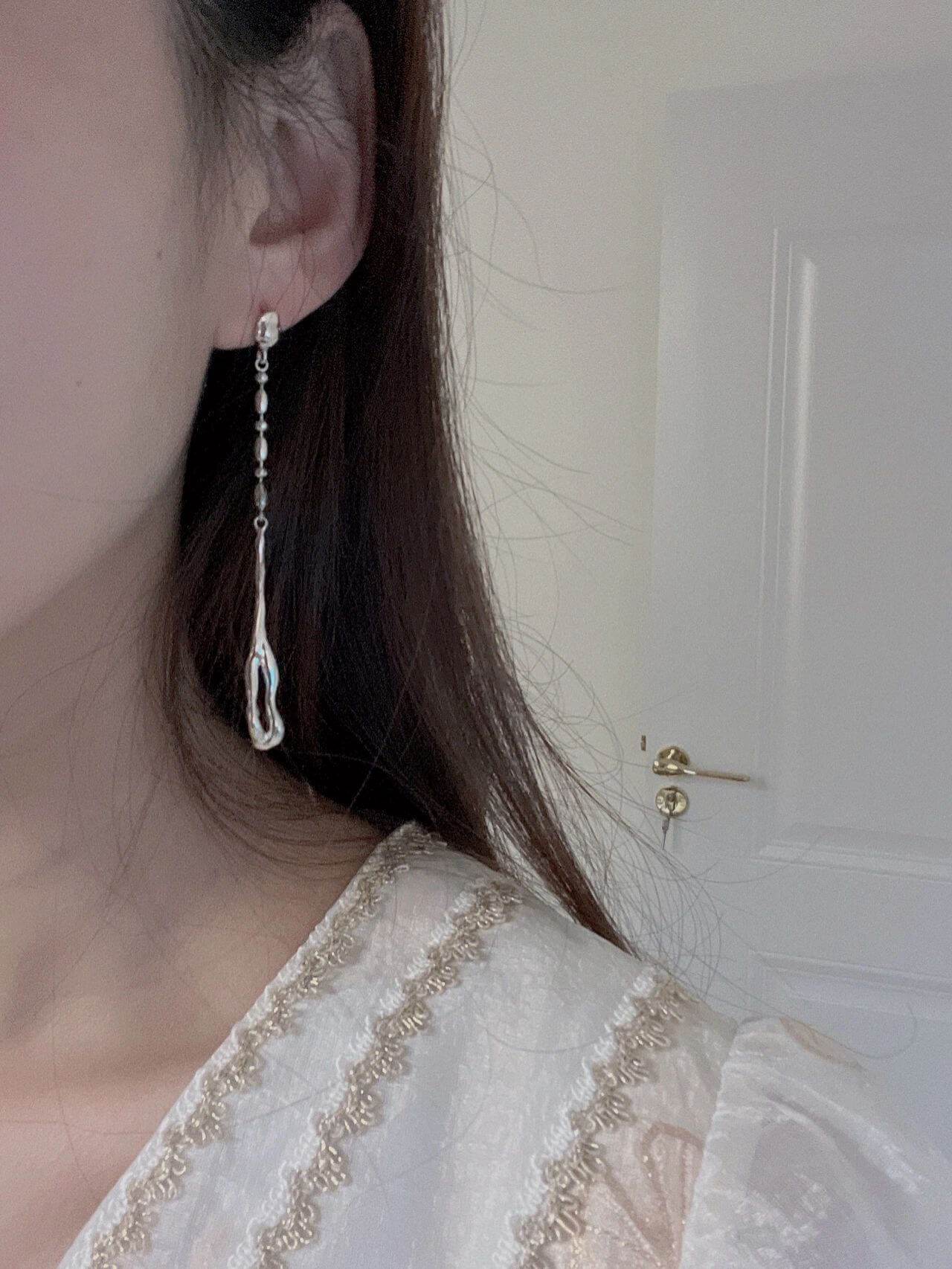 Lilyvot Jewelry Julie Asymmetric Drop Dangle Earrings_2