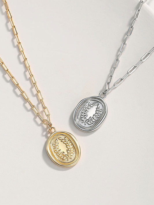 Lilyvot Jewelry Lucy Wheat Wax Seal Pendant Necklace_0