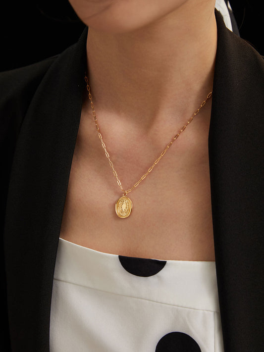 Lilyvot Jewelry Lucy Wheat Wax Seal Pendant Necklace_1