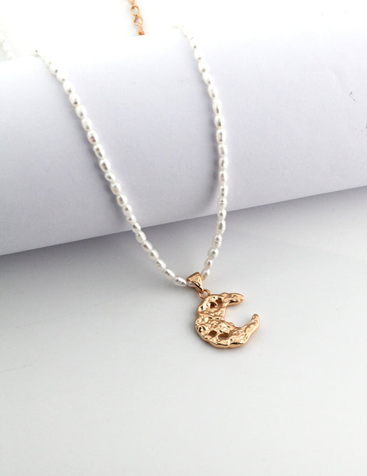 Lilyvot Jewelry Luna Dainty Crescent Moon Necklace_0