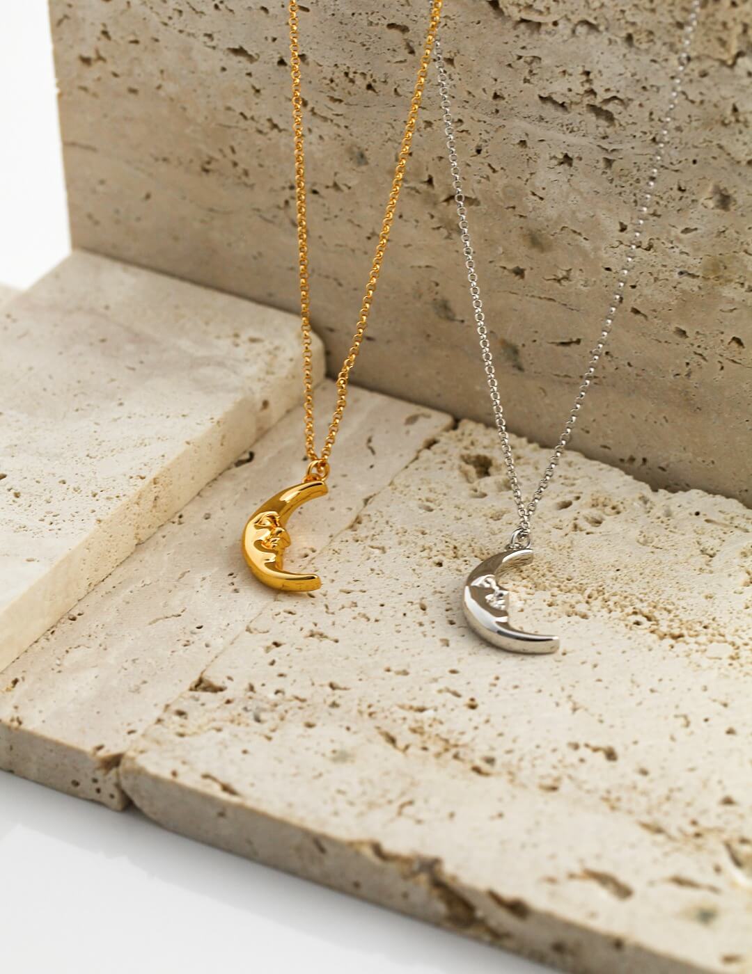 Lilyvot Jewelry Neoma Delicate Crescent Moon Pendant Necklace_5