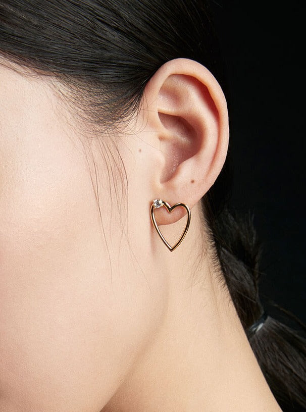 Lilyvot Jewelry Sylvia Hollow Heart Zircon Stud Earrings_2